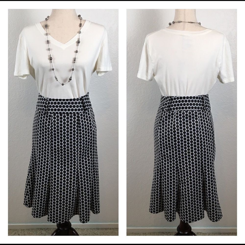 Carole Little polkadot fit & flare skirt 4 Corpcore BusinessSiren